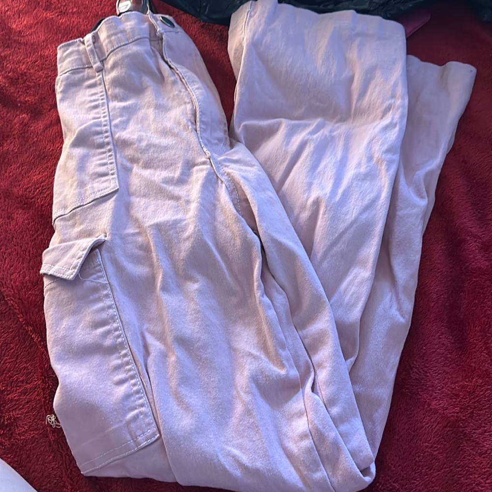 Light pink cargo pants